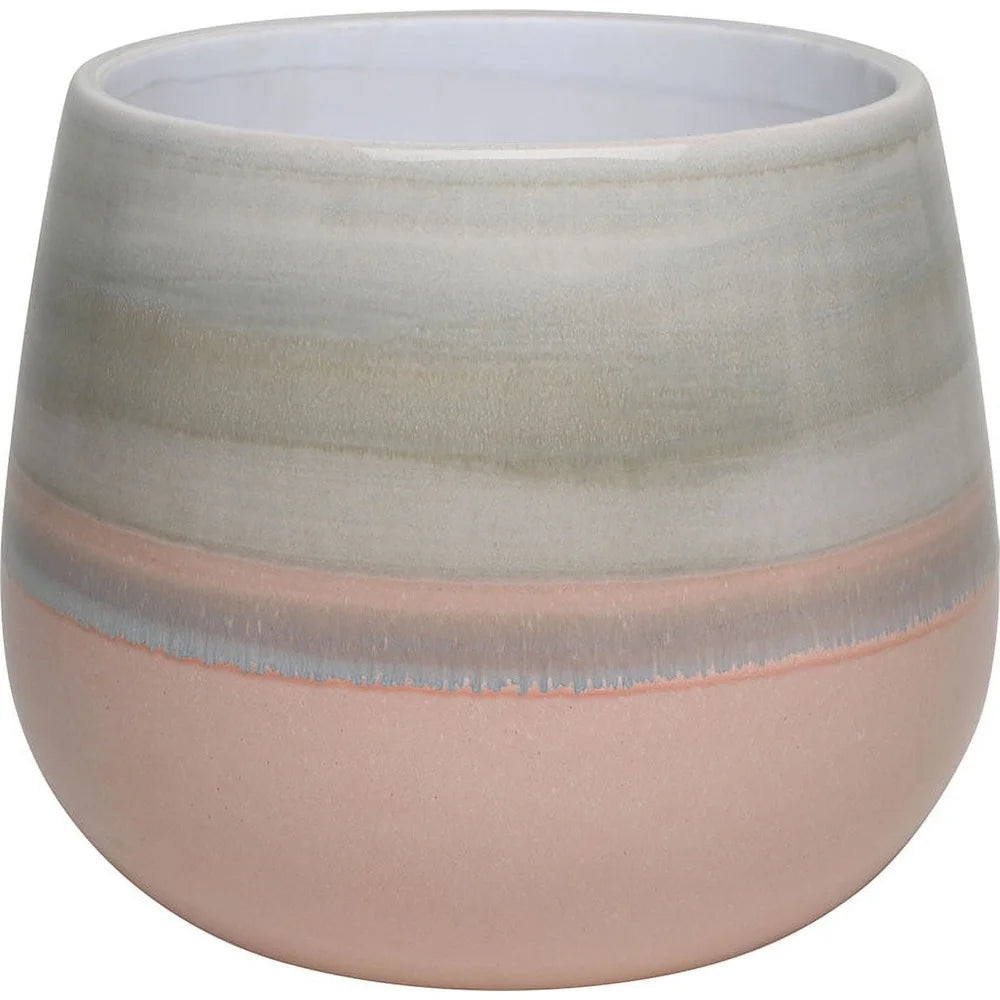 Ceramic Planter With Drainage Holes For Indoor Outdoor Plants