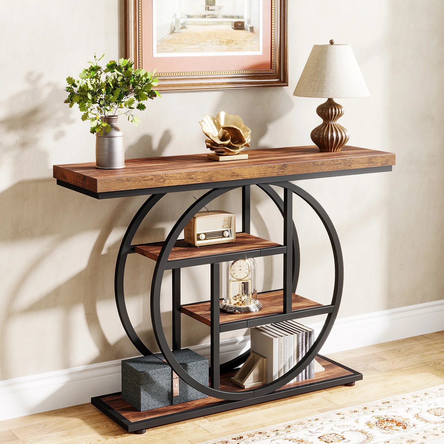Tribesigns 4-Tier Console Table For Living Room Entryway