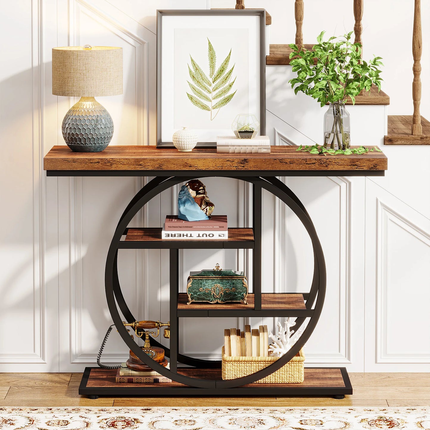 Tribesigns 4-Tier Console Table For Living Room Entryway