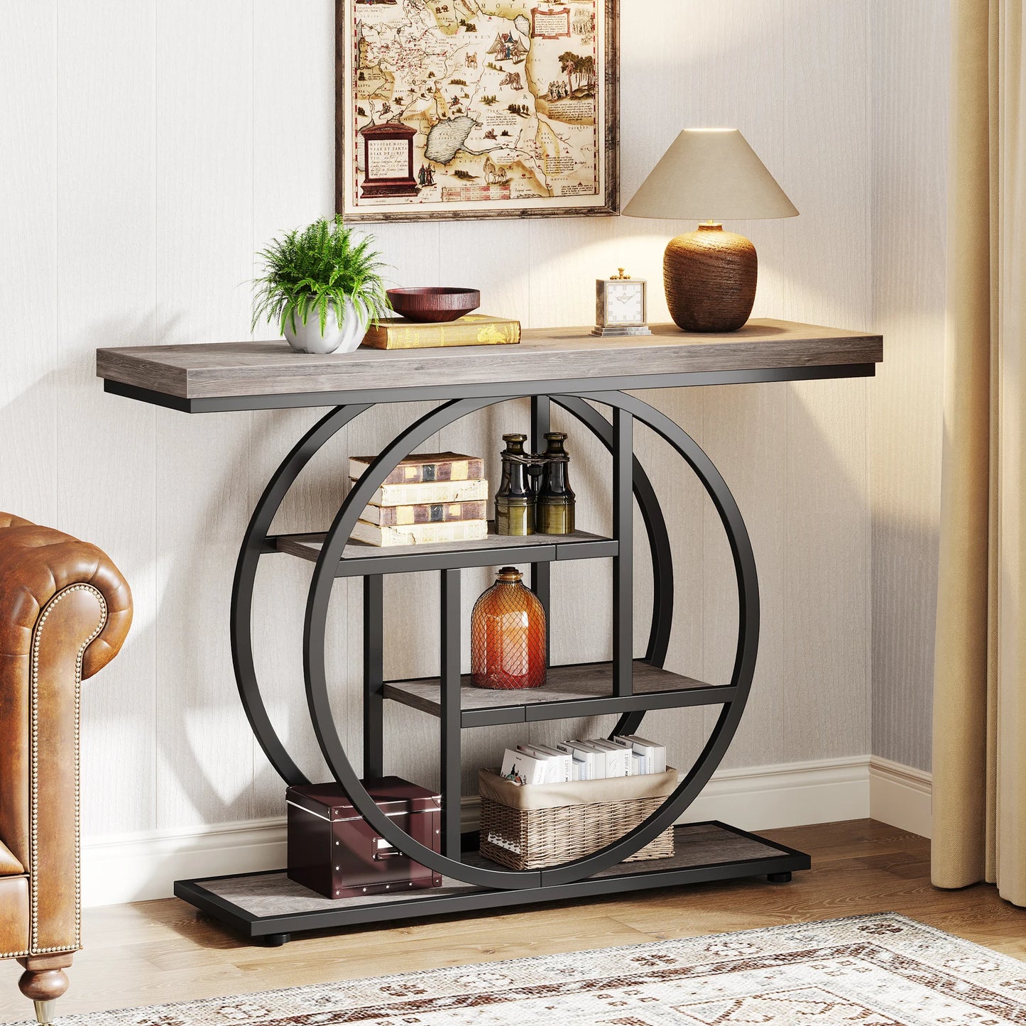 Tribesigns 4-Tier Console Table For Living Room Entryway