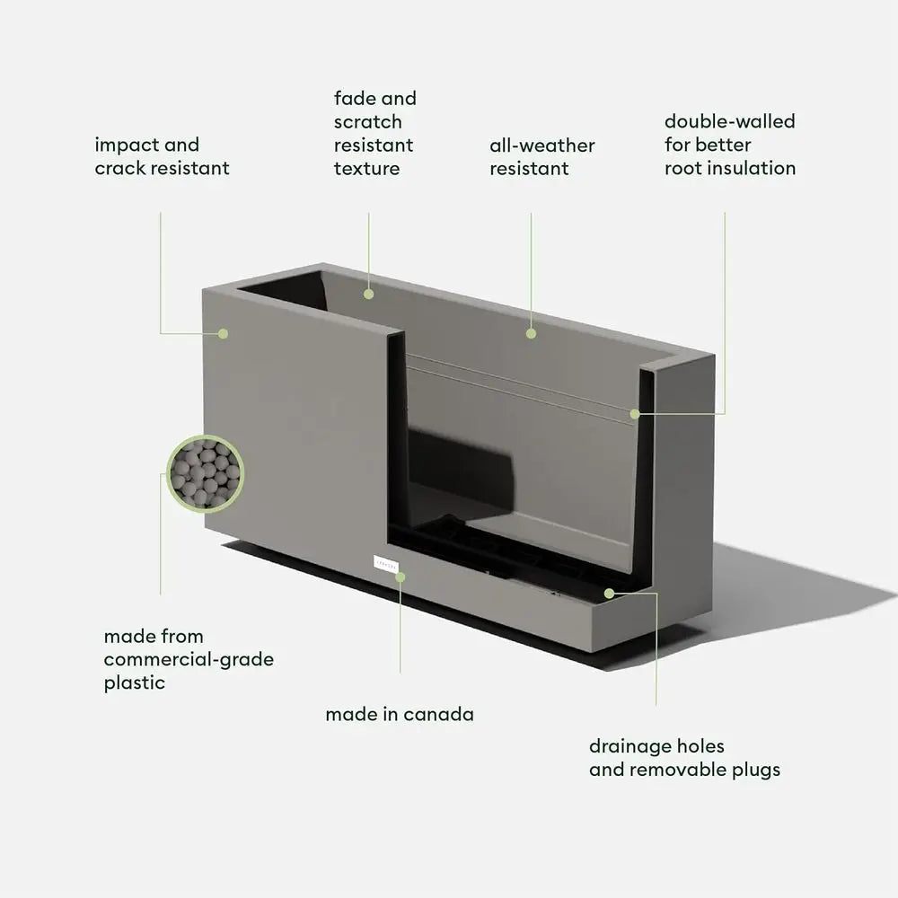Ticify Large Rectangular Planter Box For Outdoor And Indoor Use
