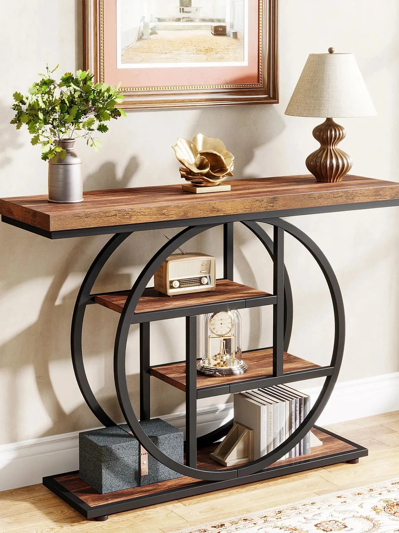 Tribesigns 4-Tier Console Table For Living Room Entryway