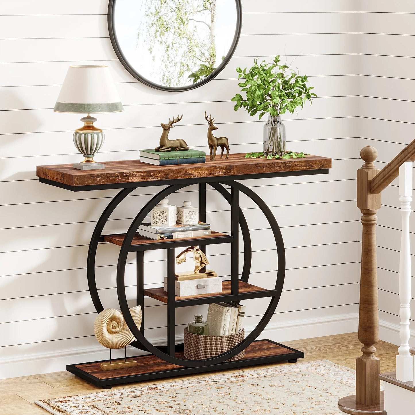 Tribesigns 4-Tier Console Table For Living Room Entryway