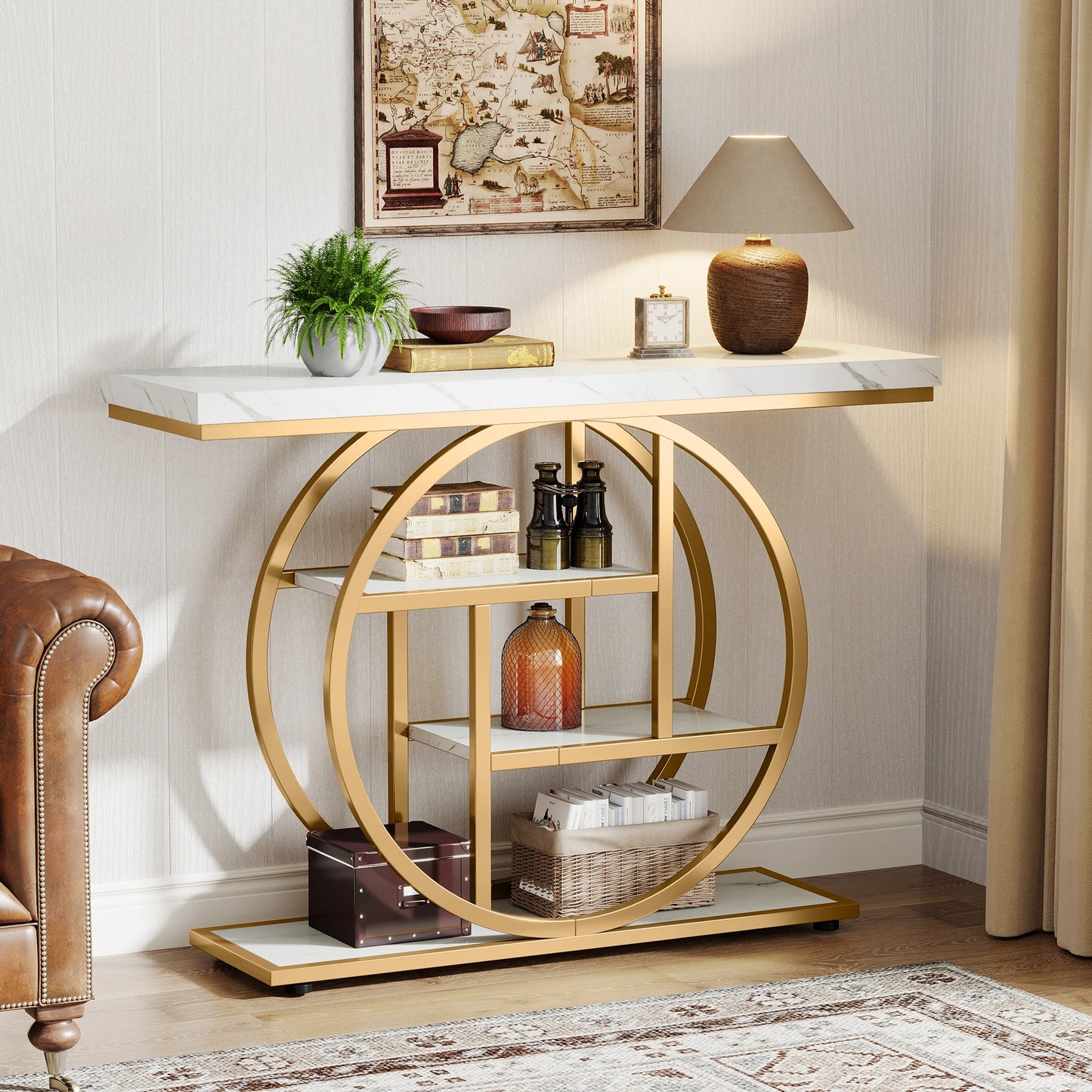 Tribesigns 4-Tier Console Table For Living Room Entryway