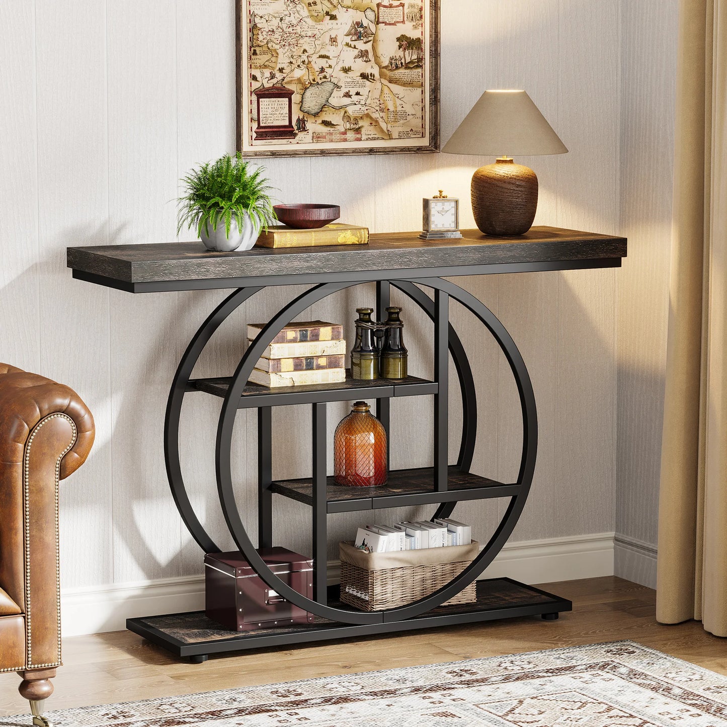 Tribesigns 4-Tier Console Table For Living Room Entryway