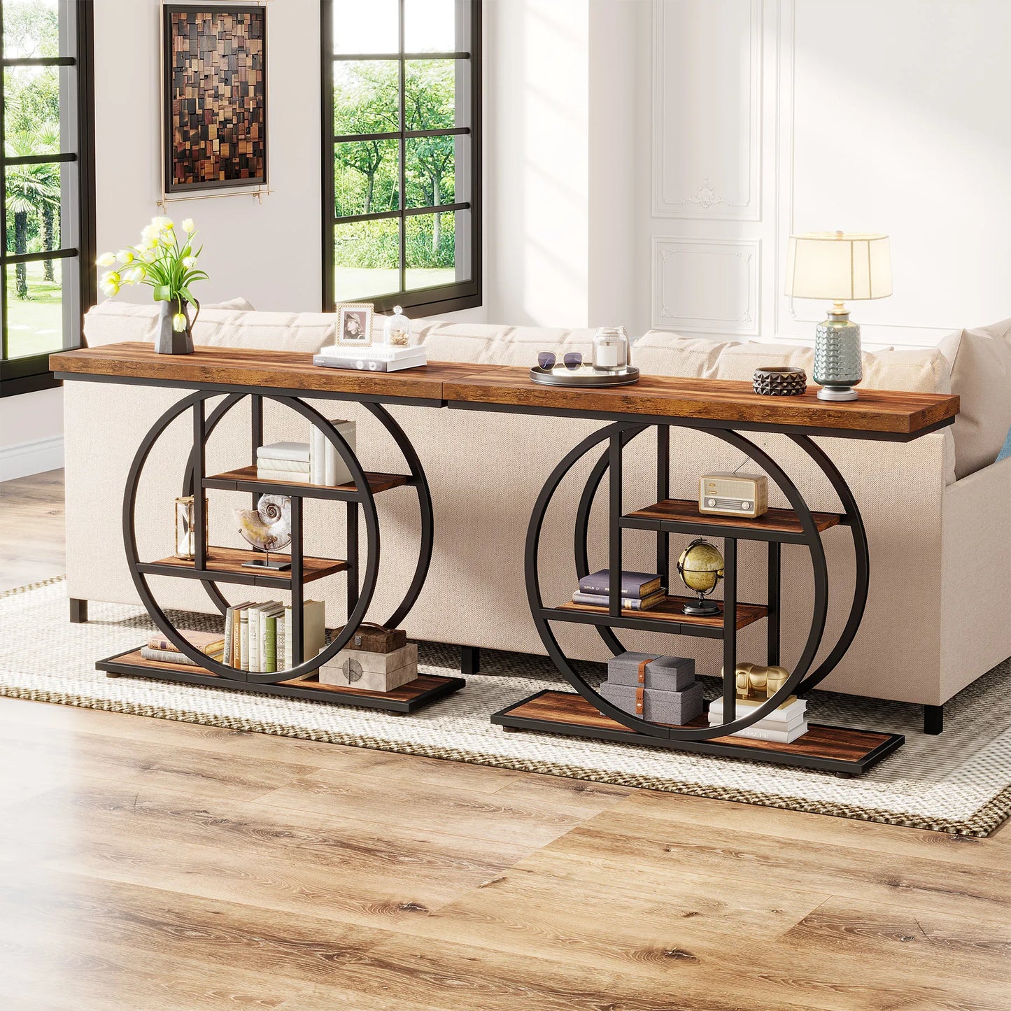 Tribesigns 4-Tier Console Table For Living Room Entryway